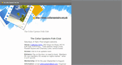 Desktop Screenshot of cellarupstairs.org.uk