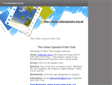 Tablet Screenshot of cellarupstairs.org.uk